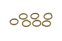 8mm Jump Ring - 100 Antiqued Brass Jump Rings (8x0.85mm) A0334