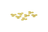 Flower Bead Caps, 100 Raw Brass Flower Bead Caps, Discs, Findings (8mm) Brs 636 A0489
