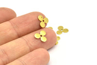 Flower Bead Caps, 100 Raw Brass Flower Bead Caps, Discs, Findings (8mm) Brs 636 A0489