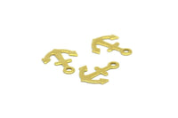 1000 Pcs Raw Brass Anchor Charms (12 X 9 Mm)  Brs 629 ( A0198 )