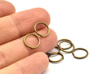 10mm Jump Ring - 100 Antique Brass Jump Rings (10x1mm) A0379