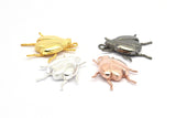 Silver Bug Charm, 925 Silver, Gold Plated, Black Plated, Rose Gold Plated, Bug Fly Insect Pendants (29x22x5.5mm) N0495