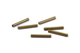 Copper Tube Beads - 100 Antique Bronze Tone Copper Tube Spacer Beads, Charms, Findings (15x2mm)  K193