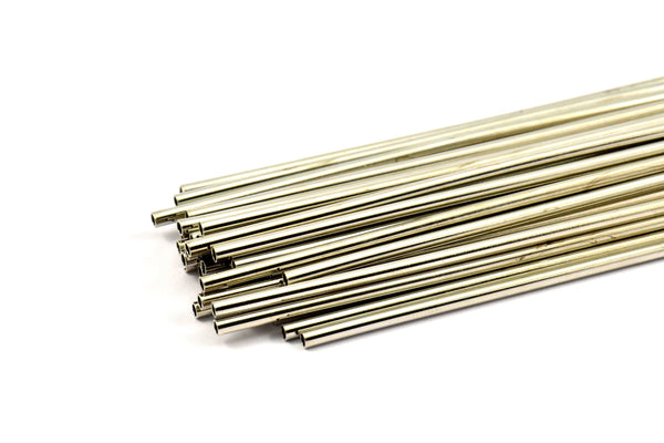 2mm Silver Tubes Customize Size -24 Pcs Nickel Free Plated Silver Tone Plain Tube Beads - 45mm-50mm-60mm-70mm-90mm -