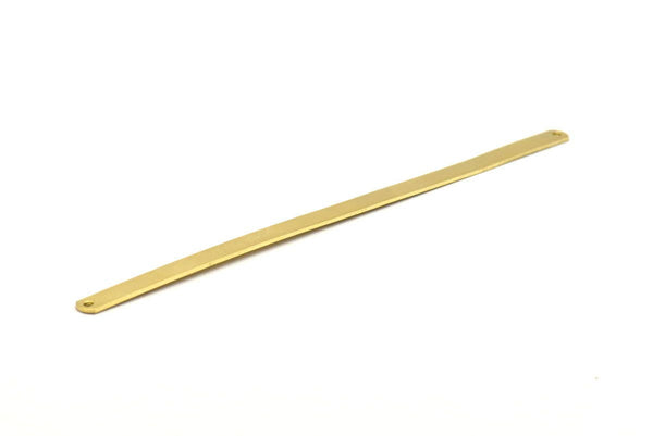 Rectangle Stamping Blank, 6 Raw Brass Bracelet Stamping Blanks with 2 Holes (6x145x1mm) D0252