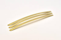 Rectangle Stamping Blank, 6 Raw Brass Bracelet Stamping Blanks with 2 Holes (6x145x1mm) D0252