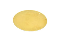 Brass Customized Tag, 12 Raw Brass Round Tag (46x0.45mm) A0901