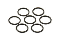 Black Circle Connectors - 50 Oxidized Brass Black Circle Connectors (13x1x1mm) BS 1100 S552