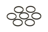 Black Circle Connectors - 50 Oxidized Brass Black Circle Connectors (13x1x1mm) BS 1100 S552