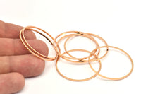 Rose Gold Rings, 8 Brass Rose Gold Circle Connectors (40mm) (35x1x1mm) BS 1087