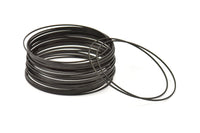 Black Circle Connectors - 25 Oxidized Brass Black Circle Connectors (60x0.85mm) Bs-1112 S244