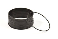 Black Circle Connectors - 12 Oxidized Brass Black Circle Connectors (45x1x1mm) Bs 1084 S861