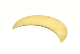 Crescent Wall Art, 8 Raw Brass Crescent Moon Wall Hanging Decor with 1 Hole (55x20x0.60mm) H0173