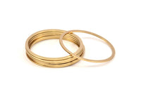 Circle Connector, 5 Gold Plated Brass Circle Connectors (40x2x1mm) Bs 1326