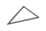 Black Triangle Charm, 2 Black Plated Brass Triangle Rings, Charms (53x53x40mm) Bs-1307 Q0737