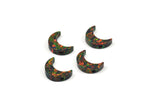 Synthetic Opal Crescent Moon, Moon Charm, 1 PC Crescent Moon Beads, Charms, (11x8mm) F045
