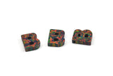 Opal B Letter - Snythetic Opal Initial Letter (10x9x2.50mm) F013