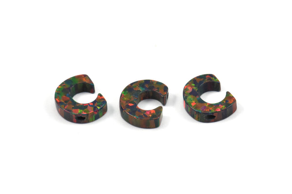 Opal C Letter - Snythetic Opal Initial Letter (10x8x2.50mm)