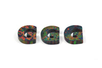 Opal G Letter - Snythetic Opal Initial Letter (10x9x2.50mm) F083
