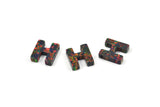 Opal H Letter - Snythetic Opal Initial Letter (10x9x2.50mm) F082