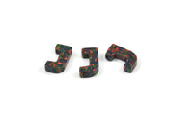 Opal J Letter - Snythetic Opal Initial Letter (10x6x2.50mm)