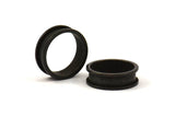 Black Channel Ring - 10 Oxidized Brass Channel Ring Settings (16mm) N476 S584