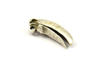 Bird Skull Pendant, 2 Antique Silver Plated Brass Bird Skull Necklace Pendants with 1 Loop (26x9.5x6.5mm) N0491