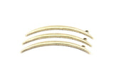 Brass Crescent, 2 Antique Silver Plated Brass Textured Wide Crescent Moon Necklace Pendants, Charms (62x4.5x2.7mm) N0170 H0064