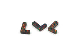Opal L Letter - Snythetic Opal Initial Letter (10x7x2.50mm)