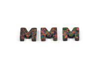 Opal M Letter - Snythetic Opal Initial Letter (10x11x2.50mm) F055