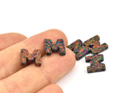 Opal M Letter - Snythetic Opal Initial Letter (10x11x2.50mm) F055