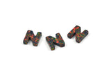 Opal N Letter - Snythetic Opal Initial Letter (10x9x2.50mm) F043