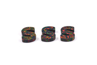 Opal S Letter - Snythetic Opal Initial Letter (10x8x2.50mm) F026