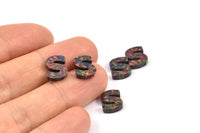 Opal S Letter - Snythetic Opal Initial Letter (10x8x2.50mm)