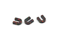 Opal U Letter - Snythetic Opal Initial Letter (10x9x2.50mm) F020
