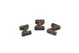 Opal Z Letter - Snythetic Opal Initial Letter (10x8.50x2.50mm) F042