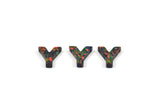 Opal Y Letter -Snythetic Opal Initial Letter (10x10x2.50mm) F064