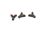 Opal Y Letter -Snythetic Opal Initial Letter (10x10x2.50mm) F064