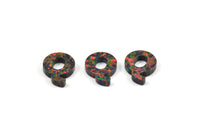 Opal Q Letter - Snythetic Opal Initial Letter (10x13x2.50mm)