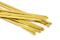 Brass Bracelet Blank, 10 Raw Brass Bracelet Stamping Blank Bangles with 2 holes ( 4x136x0.80mm) D0408