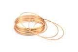 Rose Gold Circle Connector, 8 Rose Gold Plated Brass Circle Connectors (60mm) Bs-1112