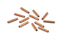 Copper Tube Beads - 50 Raw Copper Tube Beads (2,5x15mm) D0277