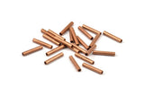 Copper Tube Beads - 50 Raw Copper Tube Beads (2,5x15mm) D0277