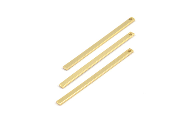 Tiny Gold Bar, 12 Gold Plated Necklace Bars (40x2x0.80mm) A0862