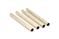 Silver Connector Bead, 12 Antique Silver Plated Brass Tubes (6x70mm) Bs 1538