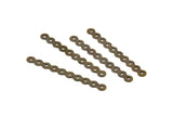 25 Pcs Antique Brass 10 Holes Connectors,charms, Findings (45x4.5 Mm) Pen 36 K143