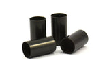 Black Tube Beads - 5 Oxidized Brass Tubes (10x18mm) Bs 1555