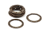 Copper Brass Connector, 50 Antique Copper Tone Brass Holes Circle, Round Connectors, Charms, Pendant, Findings (17mm) K041
