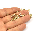 Tiny Square Beads, 50 Gold Plated Brass Square Beads (2mm)  Brs 601-2 b0072 Q0191