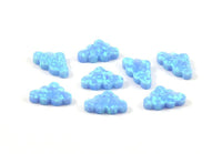 Blue Opal Cloud, 1 Light Blue Opal Cloud Bead, Cloud Charm, Pendant (7x12mm) F021